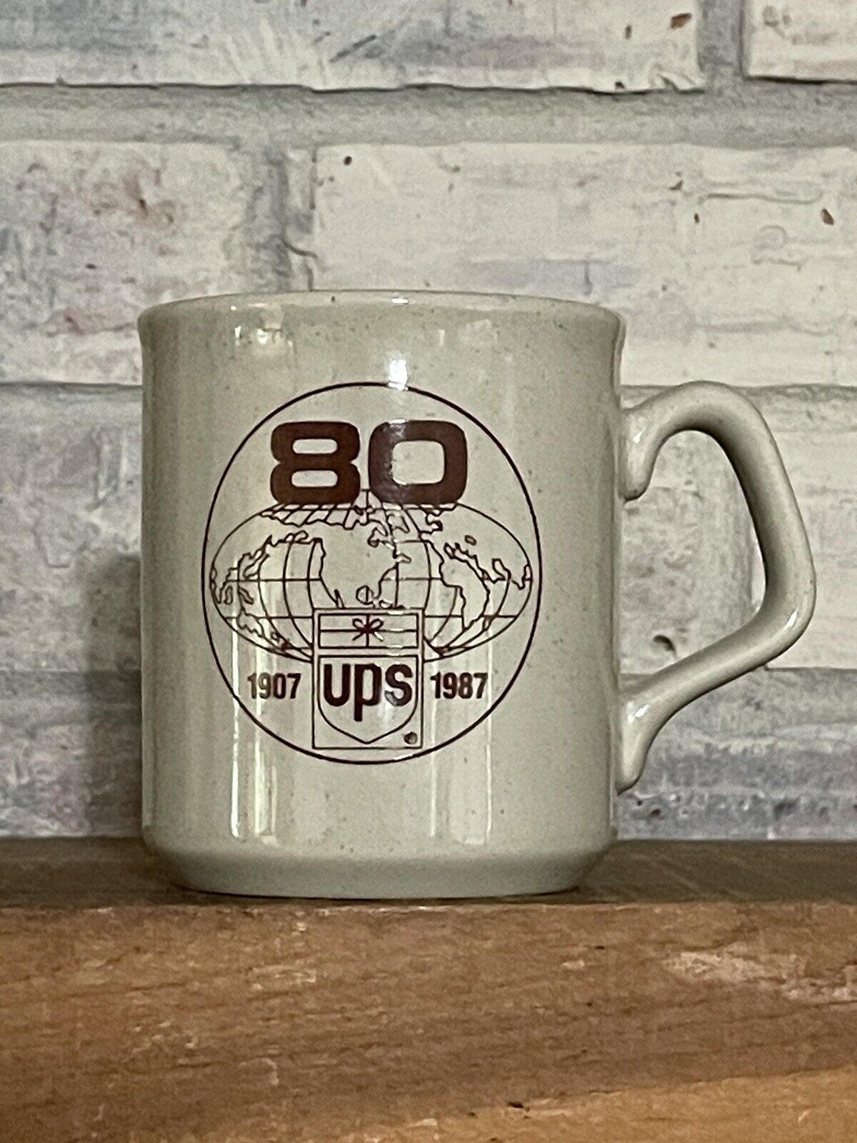 UPS United Parcel Service 80TH Anniversary 1907-1987 Vintage Mug