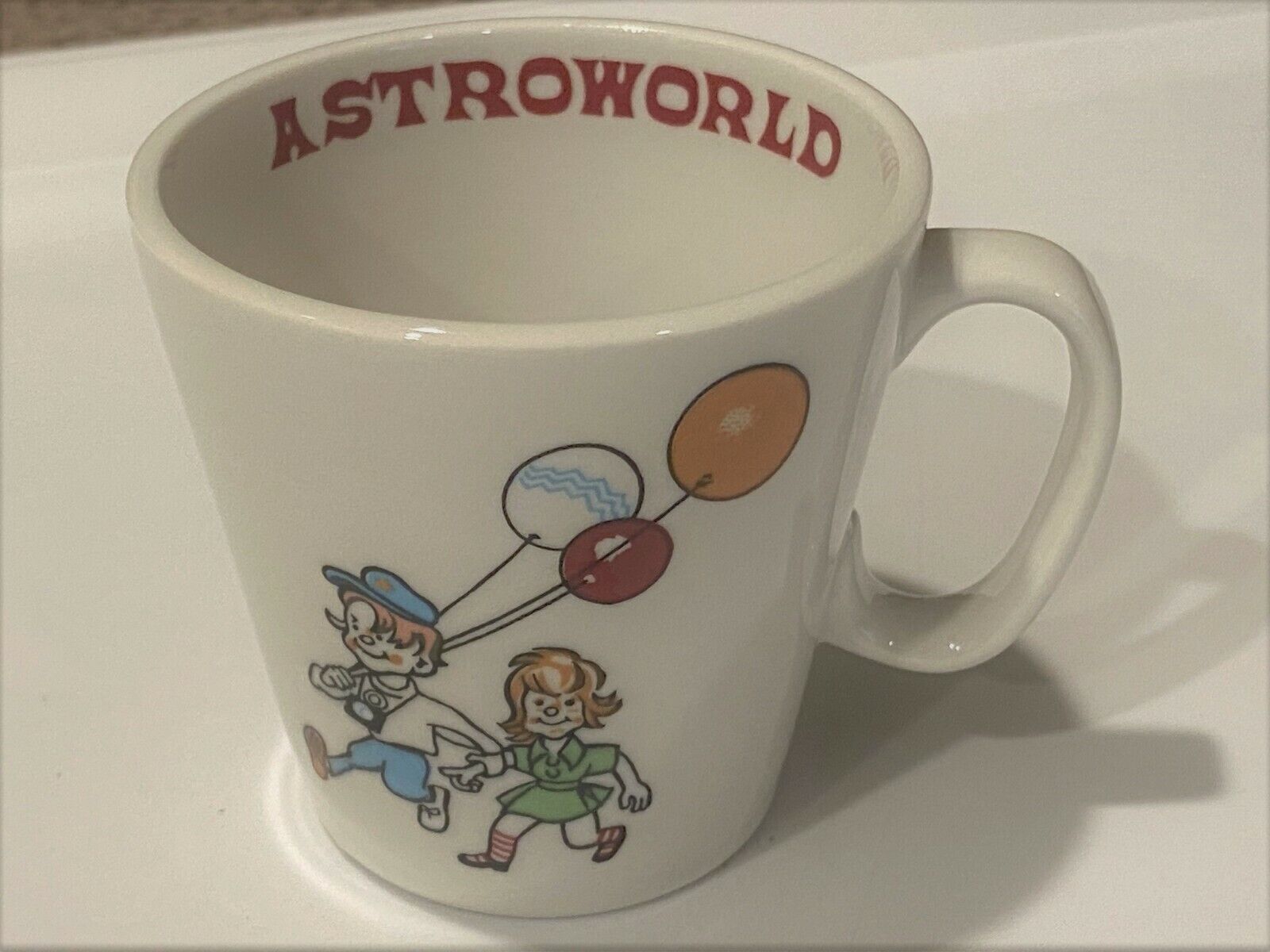 Astroworld vintage ceramic cup, ORIGINAL, great design, NEAR MINT, Houston, TX