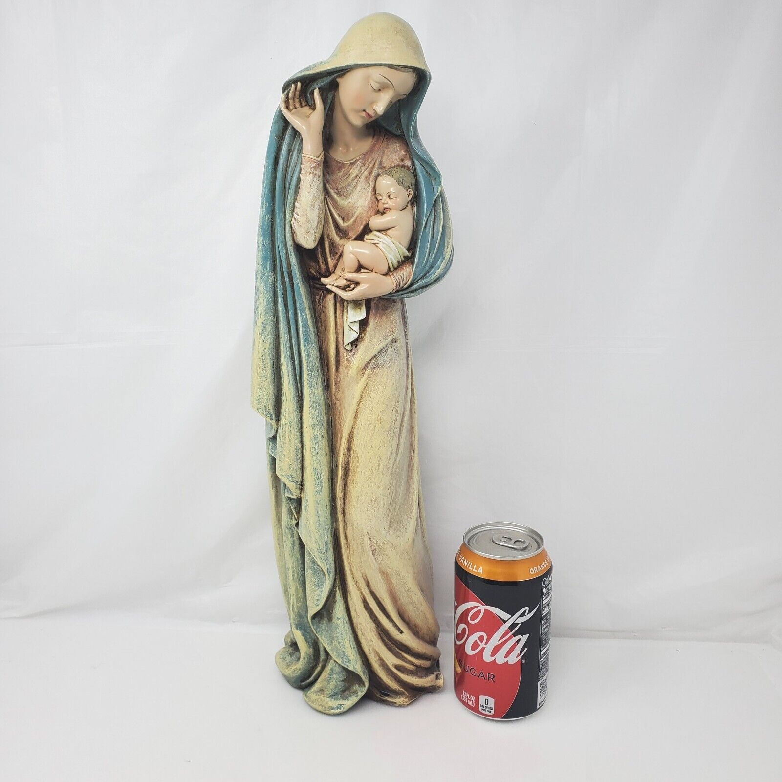 Roman Large 18” Madonna And Child Figure Mother Mary and Jesus By Roman Inc 