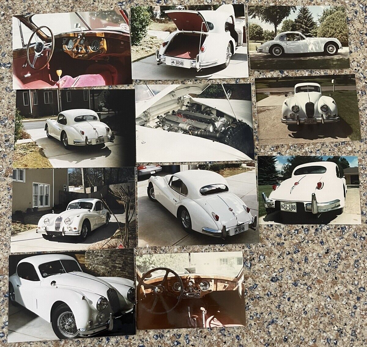 Vintage 50s Jaguar XK140 White Original Photographs Lot Of 11