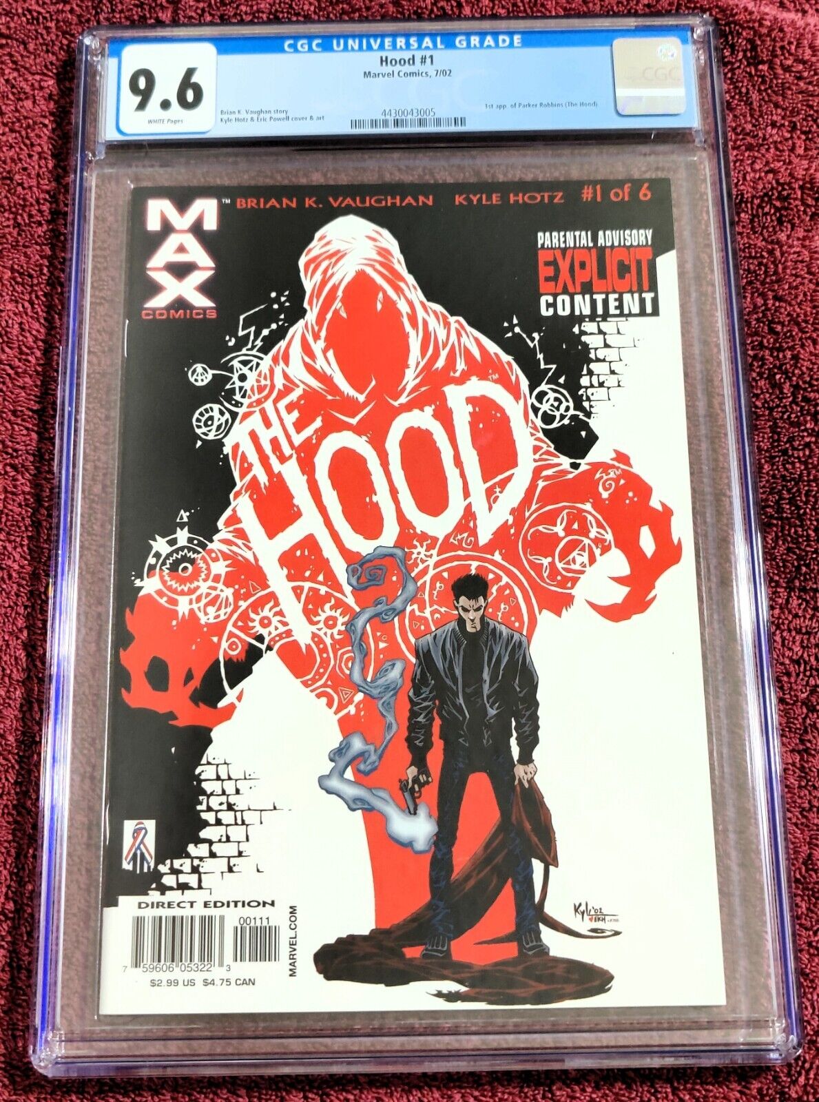 The Hood #1  - 1st Appearance Parker Robbins - CGC 9.6