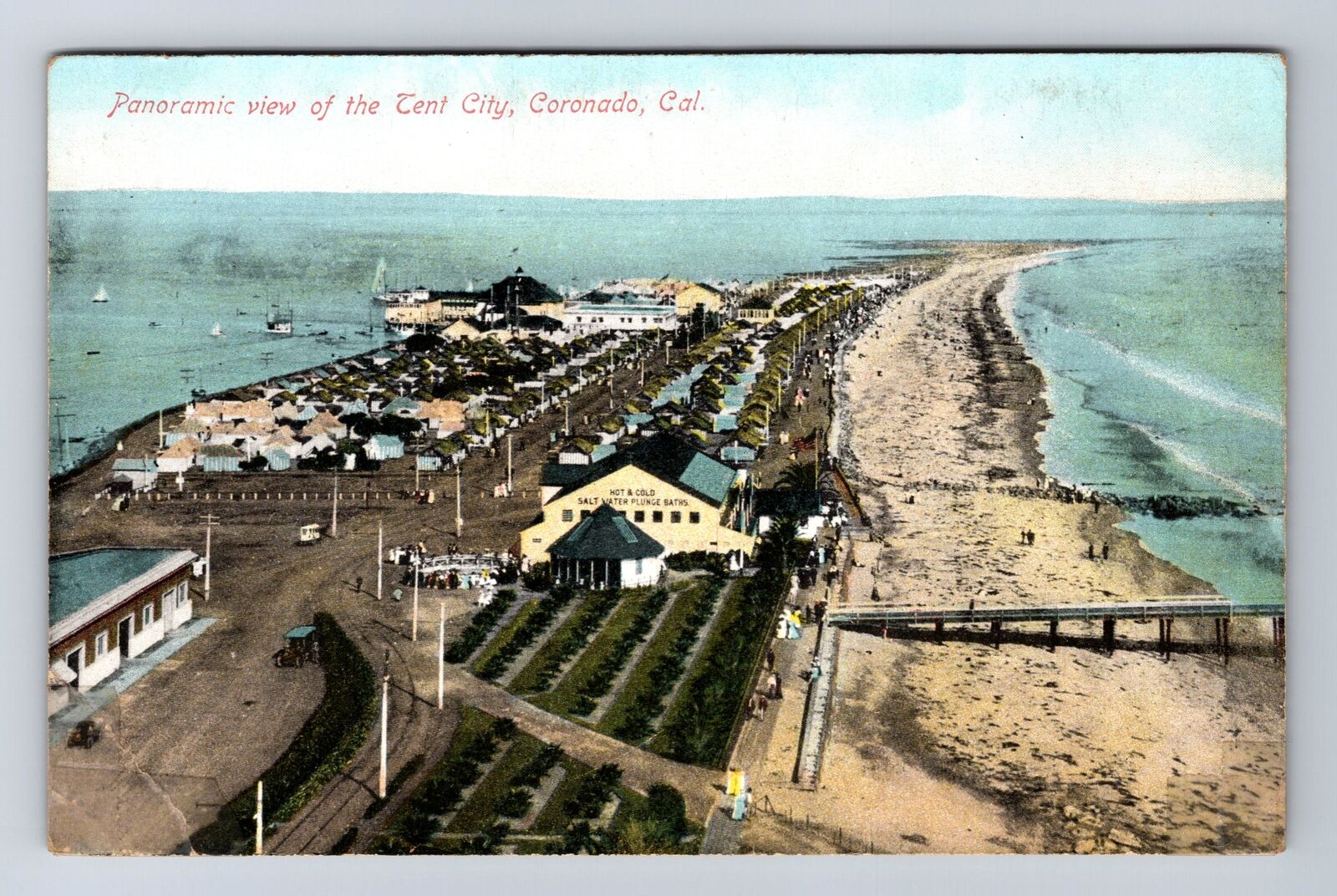 Coronado CA-California, Panoramic View Of The Tent City, Vintage Postcard