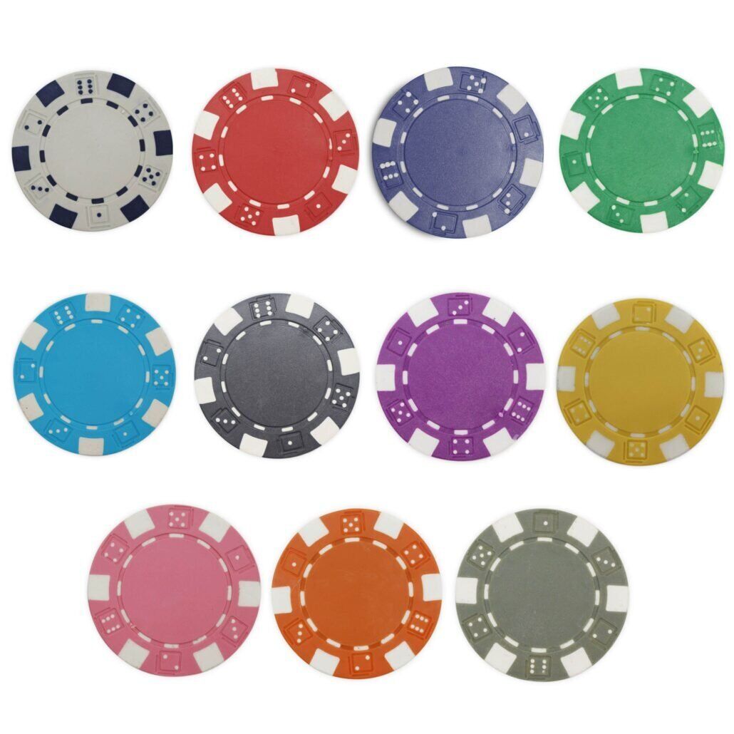 Bulk 800 Dice Edge Poker Chips 11.5 gram - Pick Your Colors