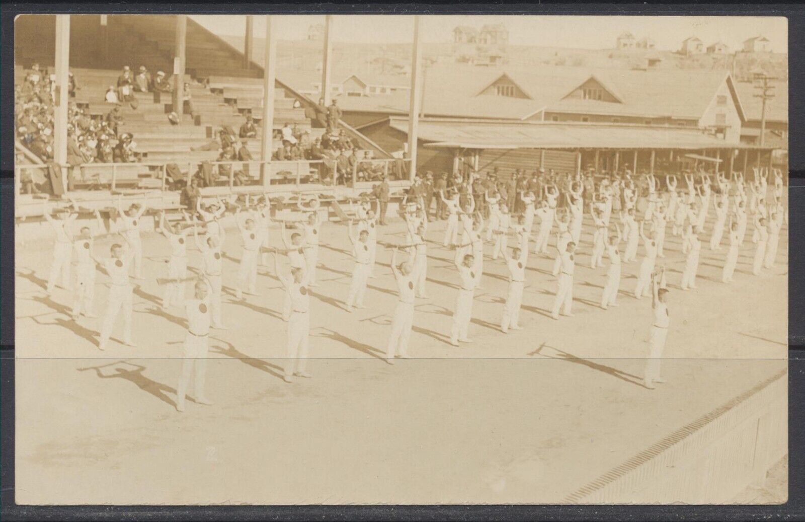 1914-15 Canada ~ Calgary, Alta ~ RPPC ~ WW1 C.E.F. Training ~ Exhibition Grounds