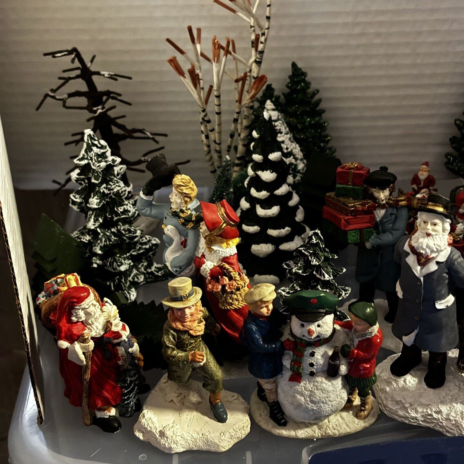Lot Of 50+ Vintage Christmas Village Miniatures Figurines- Varied Sizes