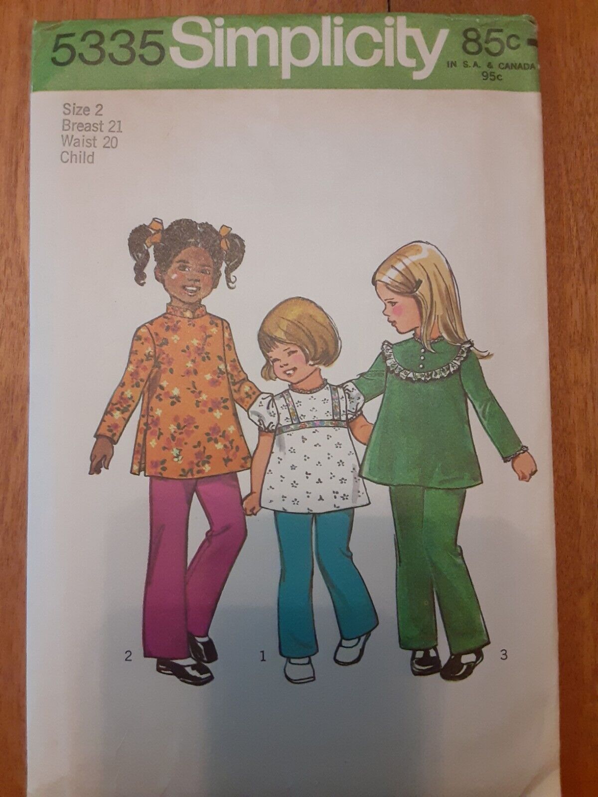 1972 Simplicity # 5335 Child Girl's Size 2 Breast 21