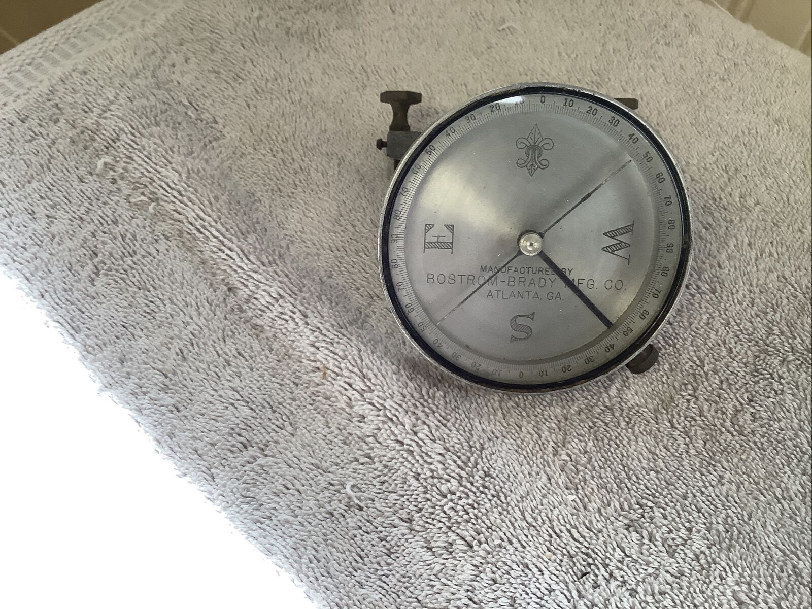 Bostrom-Brady MFG. Co. Atlanta GA. mountable compass used might be aluminum