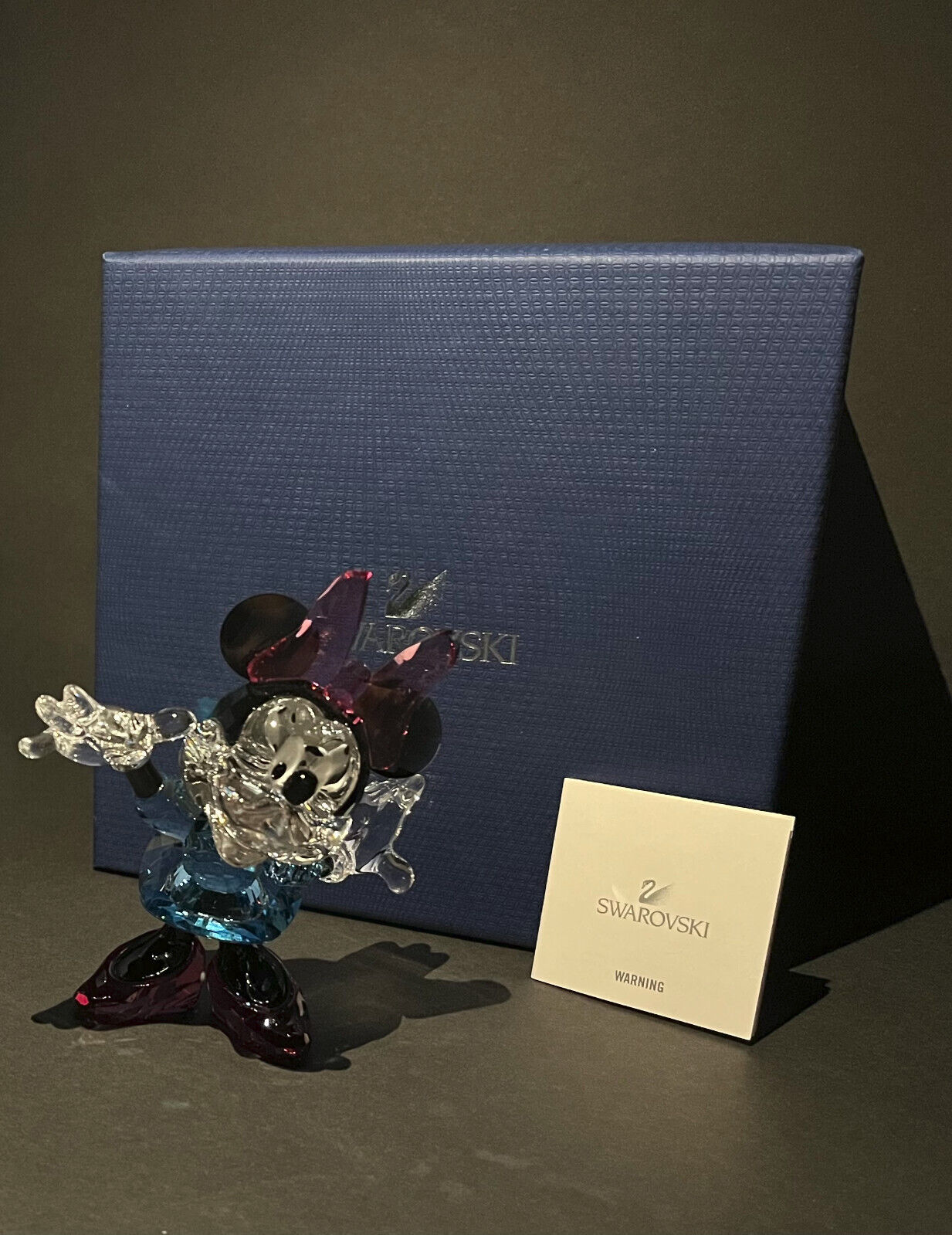 Minnie Mouse Crystal Swarovski Figurine With Box