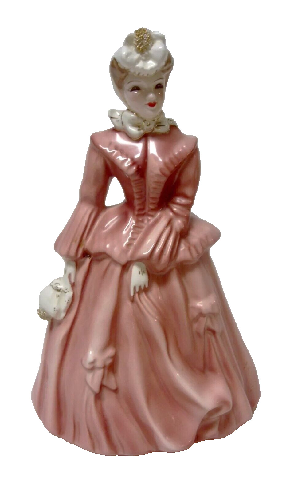 Vintage Florence Ceramics Sarah Pink Dress Victorian  Figurine  Pasadena CA