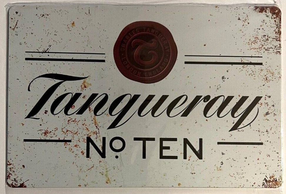 Tanqueray No. Ten Gin Novelty Metal Sign 12