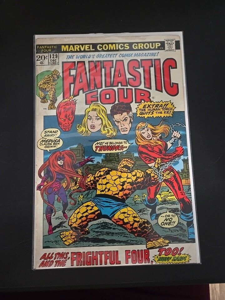 Fantastic Four #129 1st Appearance of Thundra 1972 She-Hulk Disney+ Vintage MCU