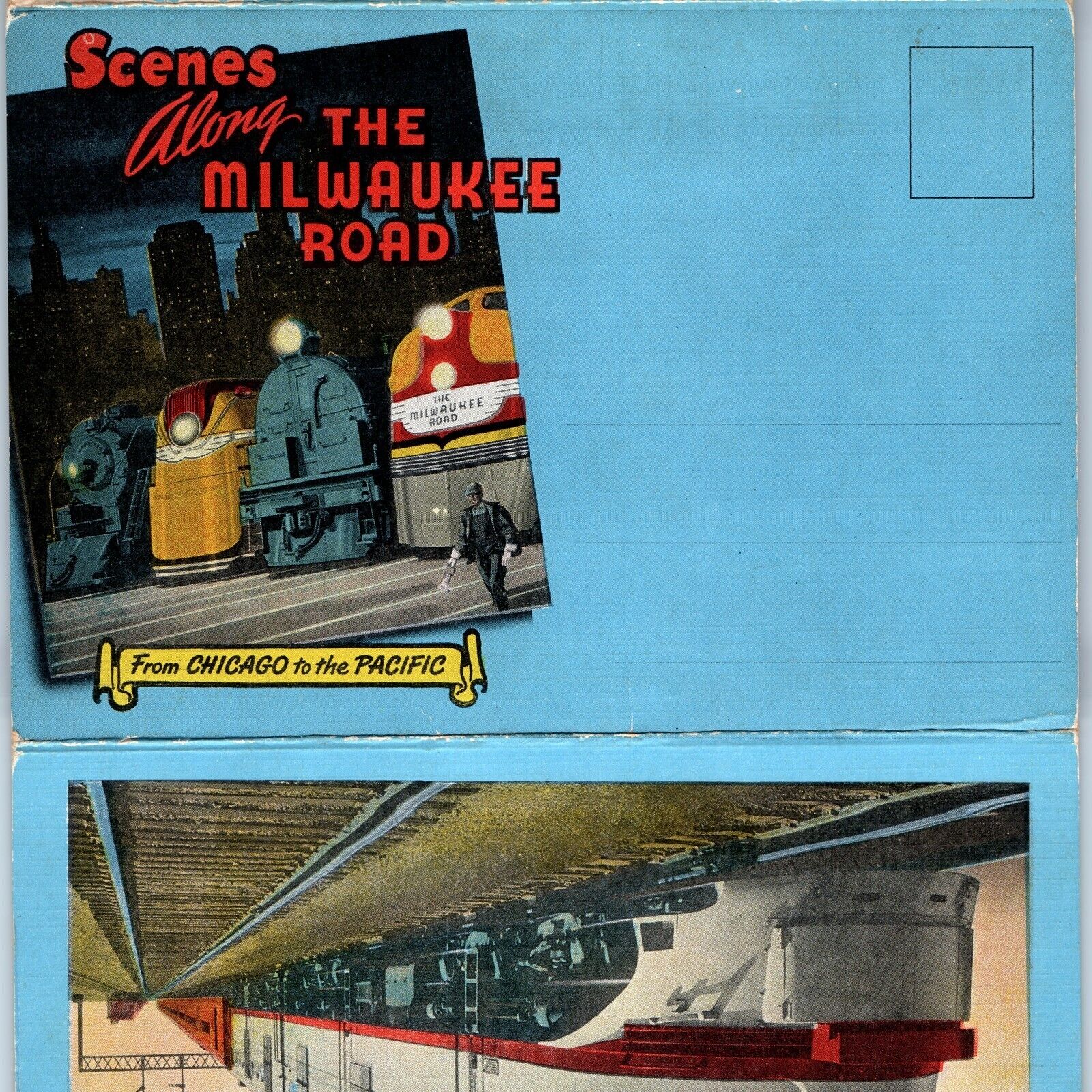 c1910s Milwaukee Road Railway Postcard Souvenir Folder Chicago St. Paul NICE M7