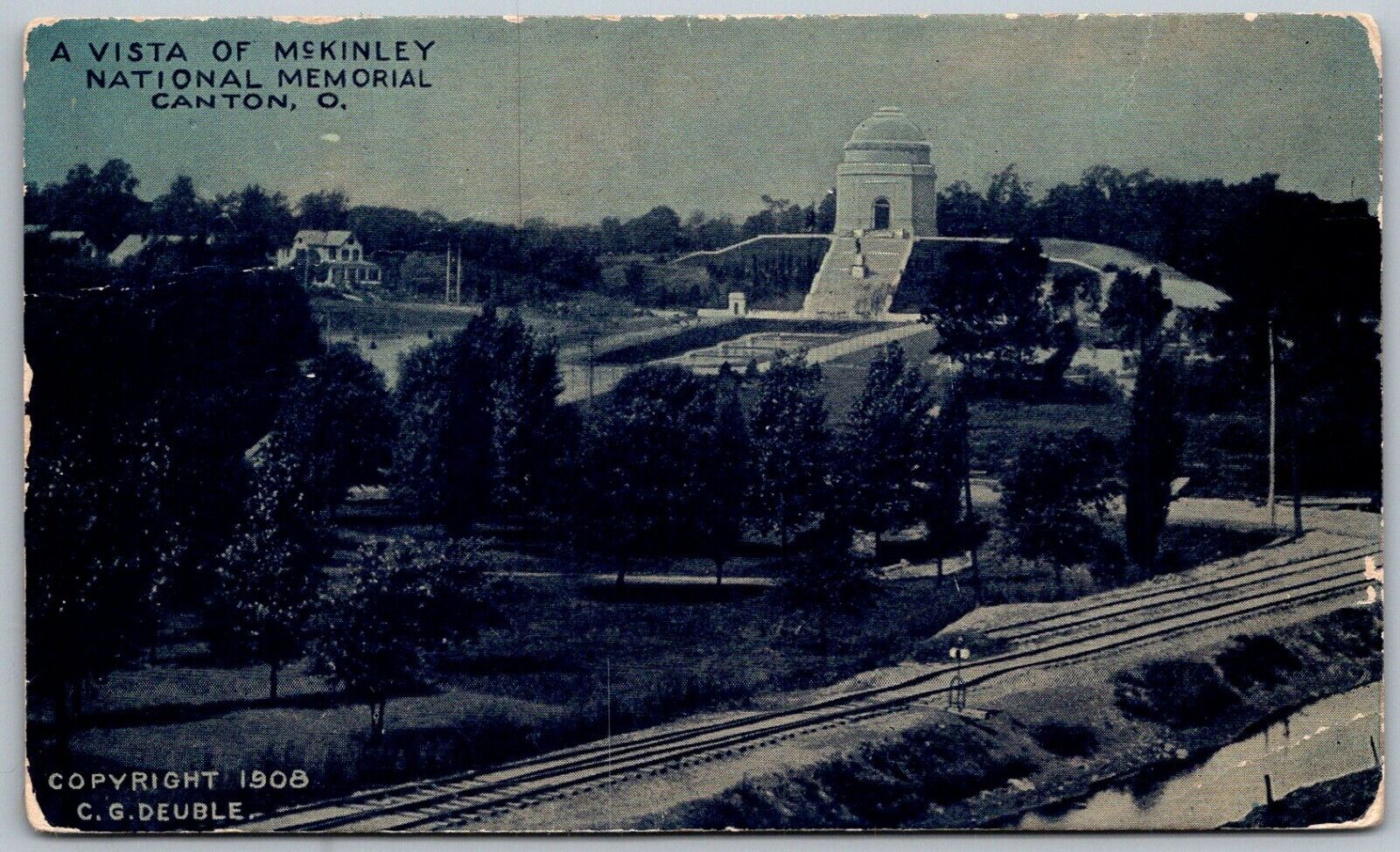 Canton Ohio 1908 Postcard A Vista of President McKinley National Memorial