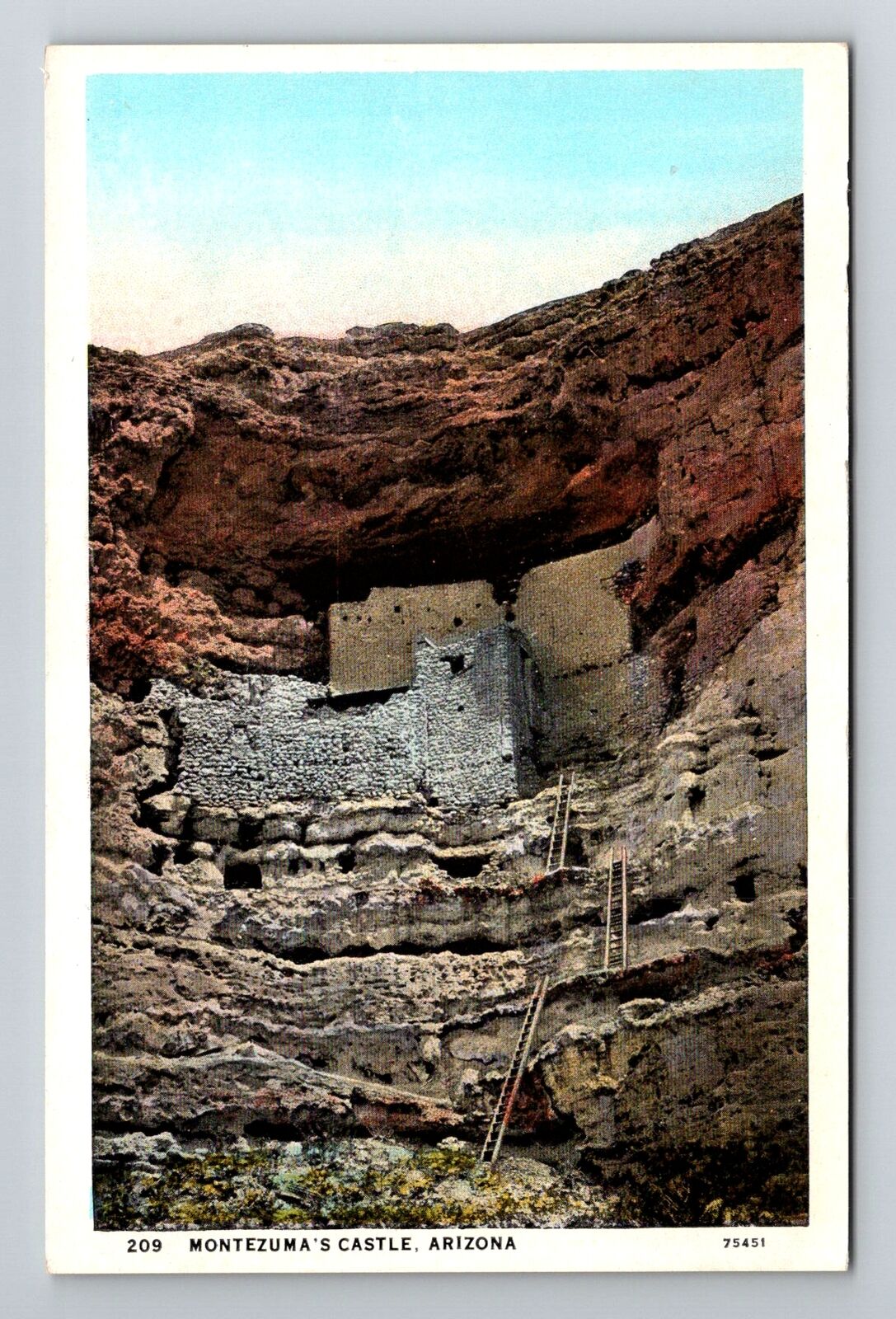 Prescott, AZ-Arizona, Montezuma's Castle Antique, Vintage Souvenir Postcard