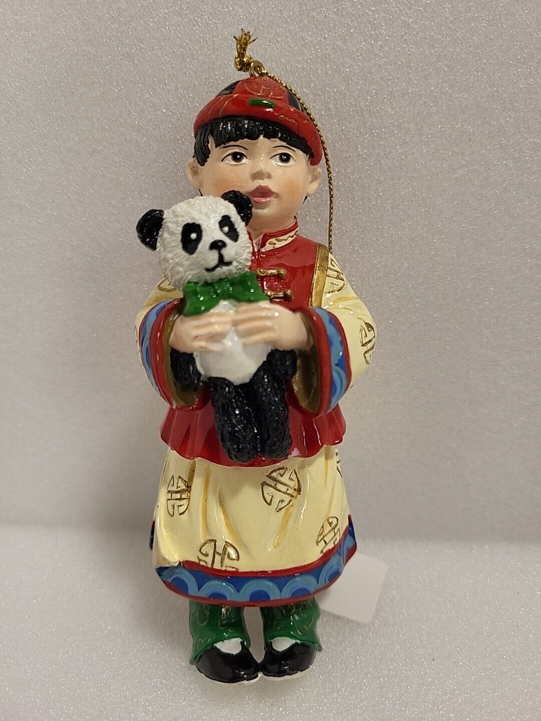 Chinese Ornament Boy Hanging Jointed Hanging Legs Vintage