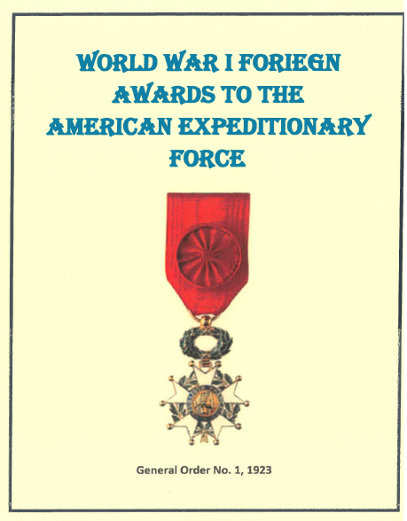 WW I US Army Marine CDG Foreign Awards Citations Medal Roll GO #1 1923 Book