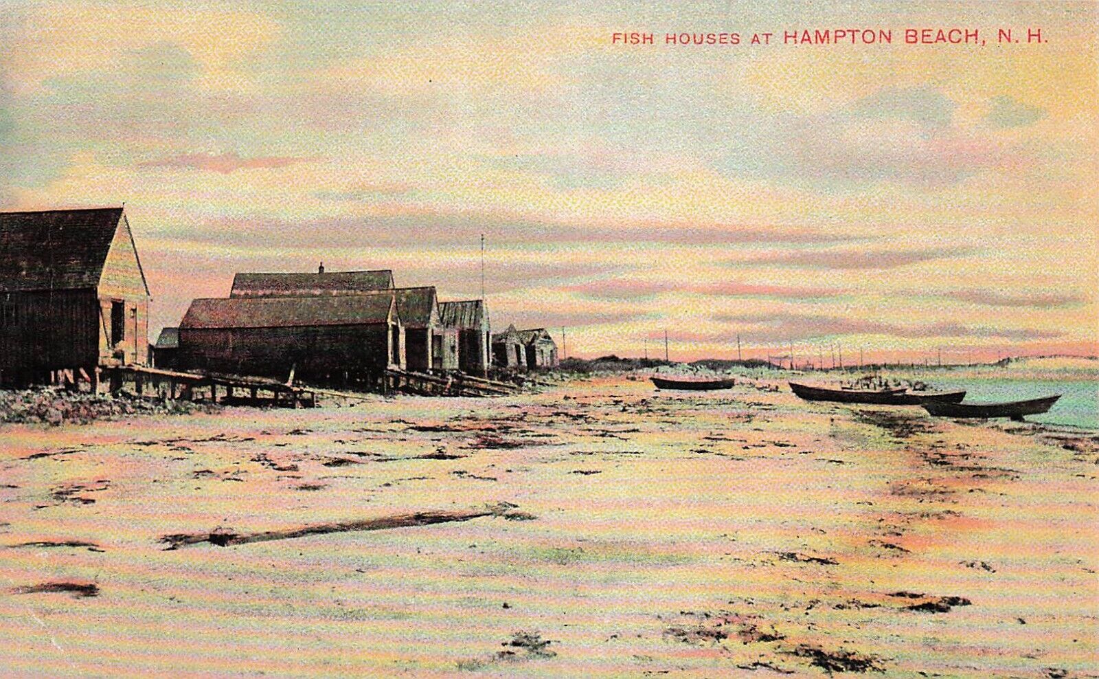 Hampton Beach NH New Hampshire Seabrook Fishing Early 1900s Vtg Postcard D52
