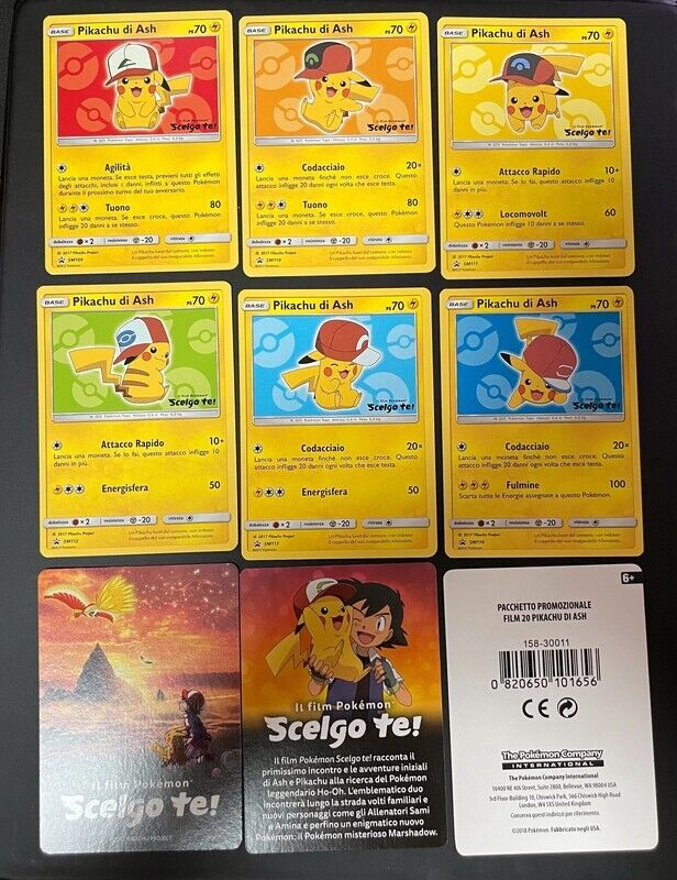 Pokemon Movie Scelgo Te Set of 7 Cards