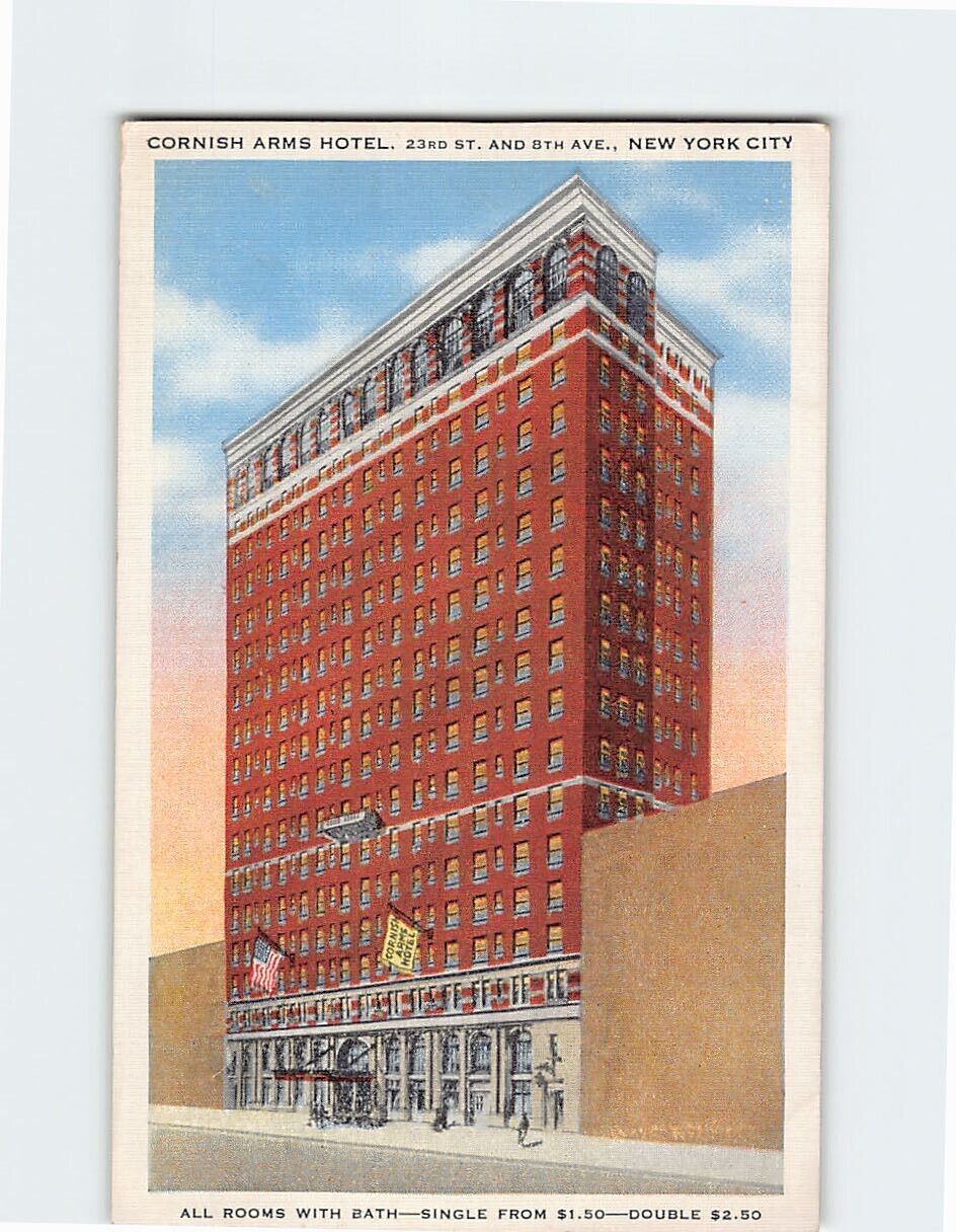 Postcard Cornish Arms Hotel New York City New York USA