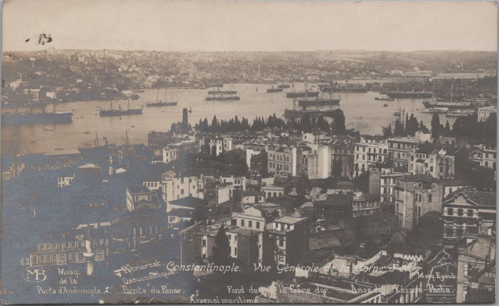RPPC Postcard General View Constantinople Turkey 1928 