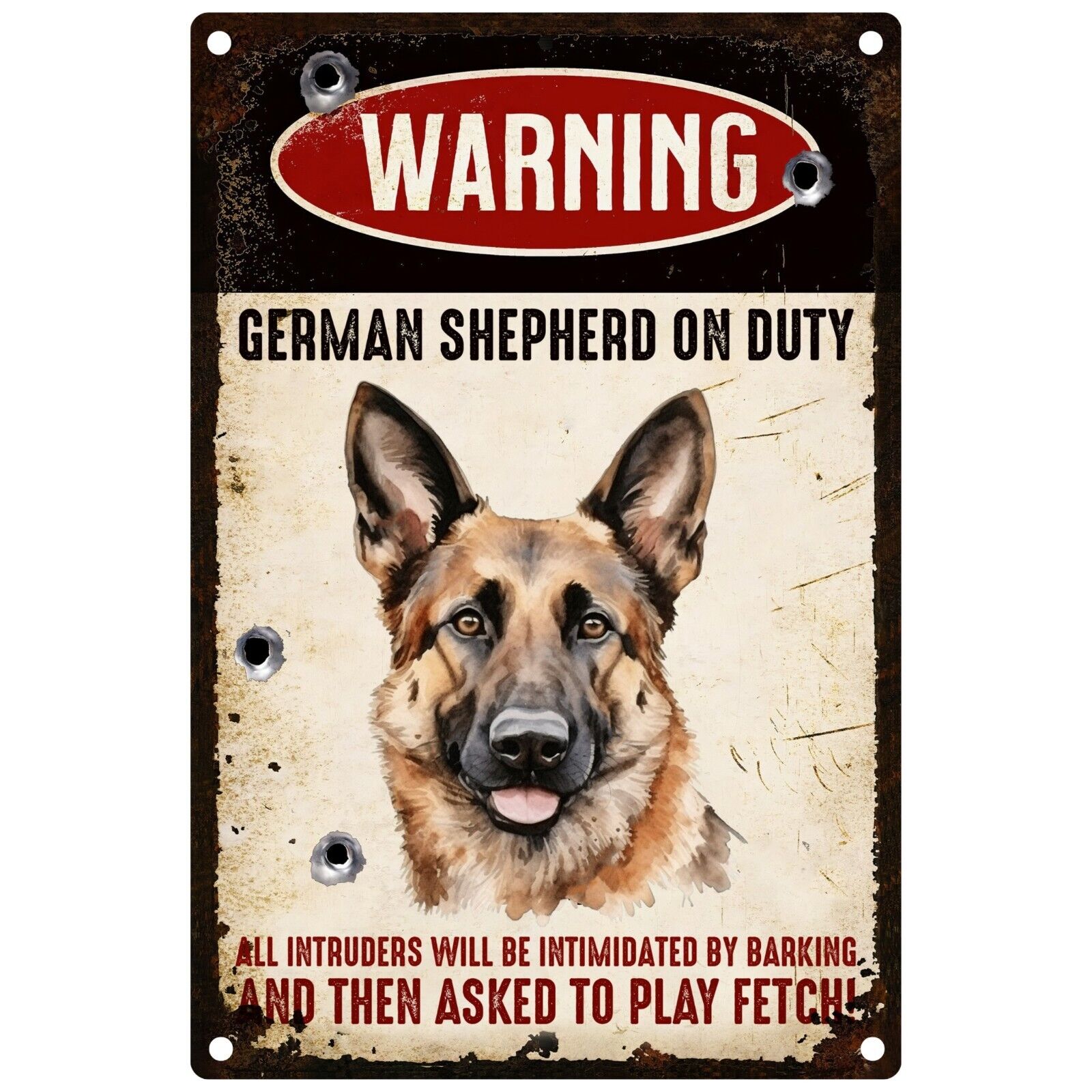 Funny German Shepherd Welcome Sign For Front Door - 8