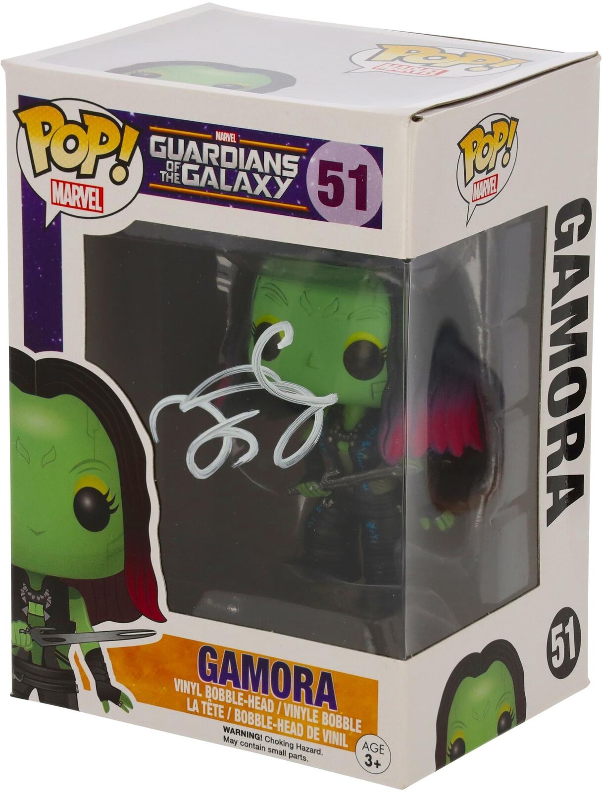 Zoe Saldana Guardians of the Galaxy Autographed Gamora #51 Funko Pop