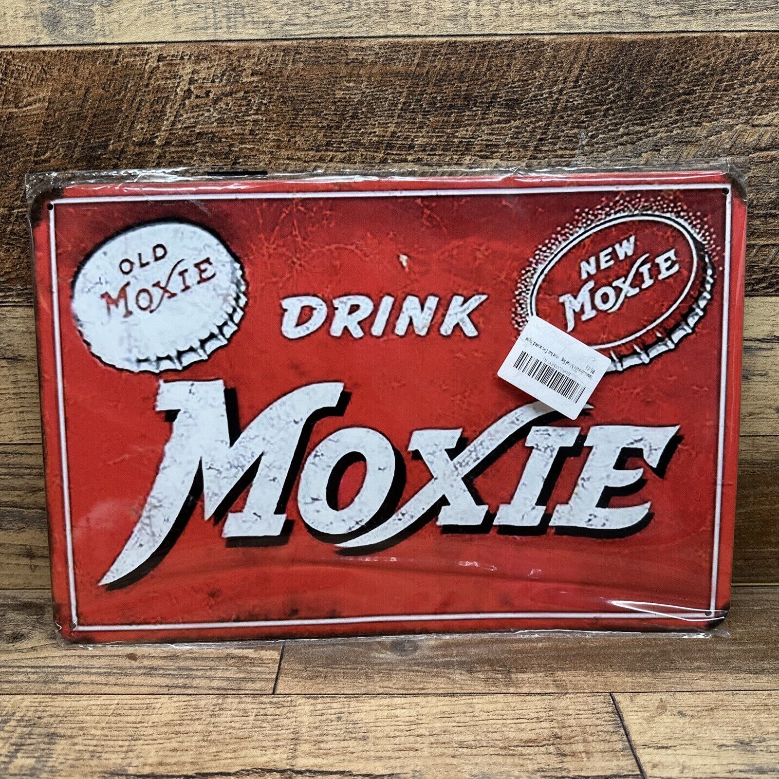 MOXIE SODA 1950\'s Drink Old Moxie New Moxie 12x8 Embossed Tin SIGN