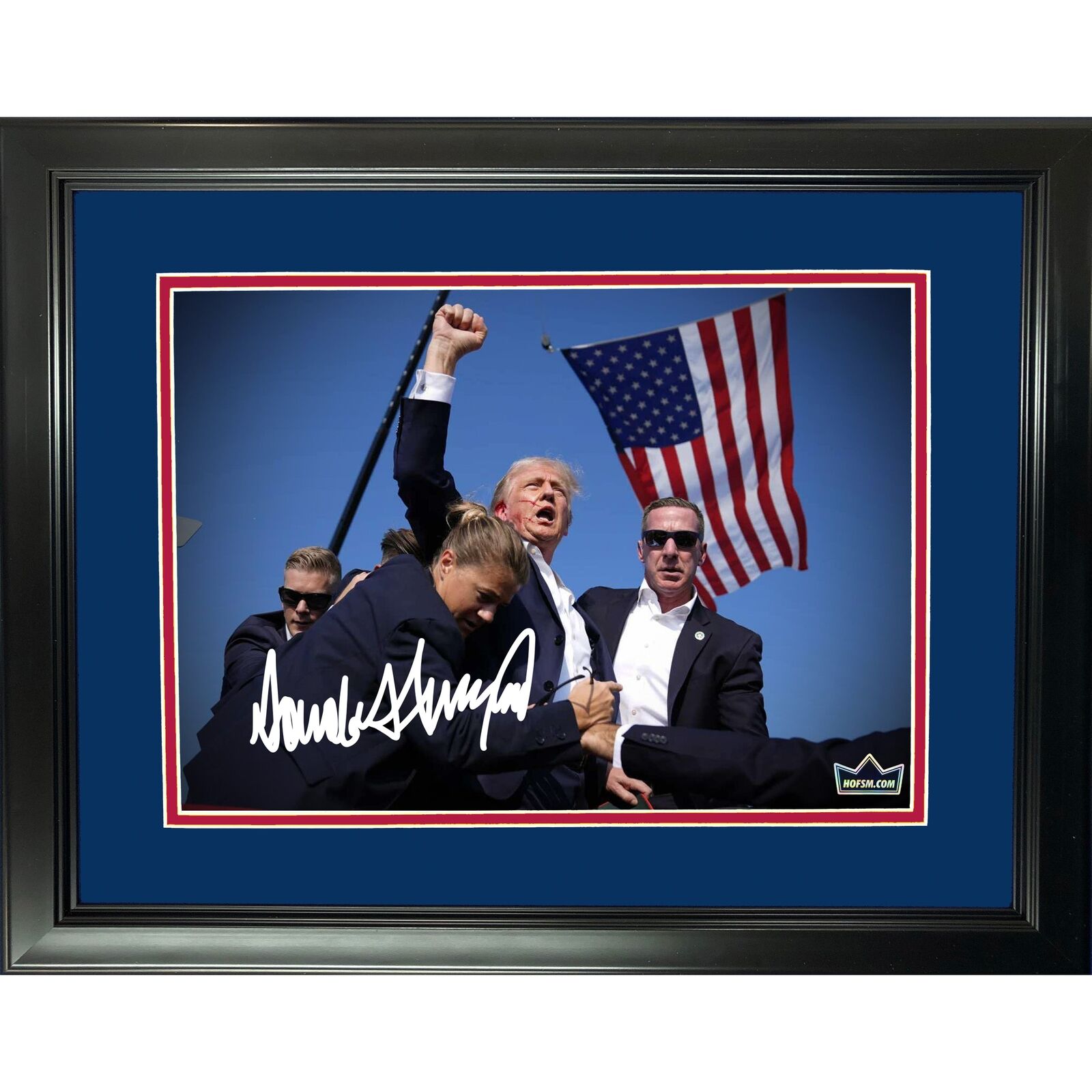 Framed Donald Trump Rally Assassination Attempt PA Facsimile Auto 11