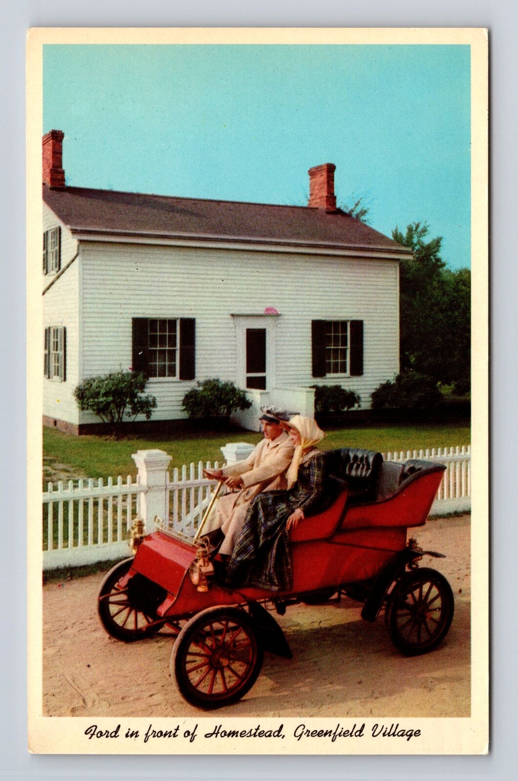 Dearborn MI-Michigan, Ford In Front Of Homestead, Antique, Vintage Postcard
