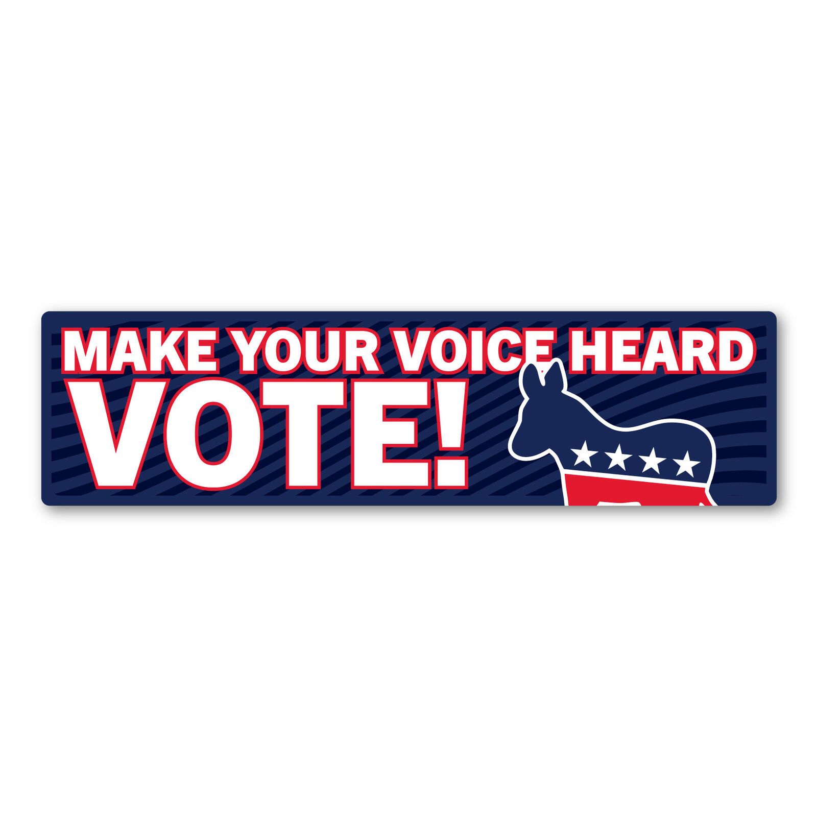 Make Your Voice Heard VOTE Democrat Bumper Strip Magnet