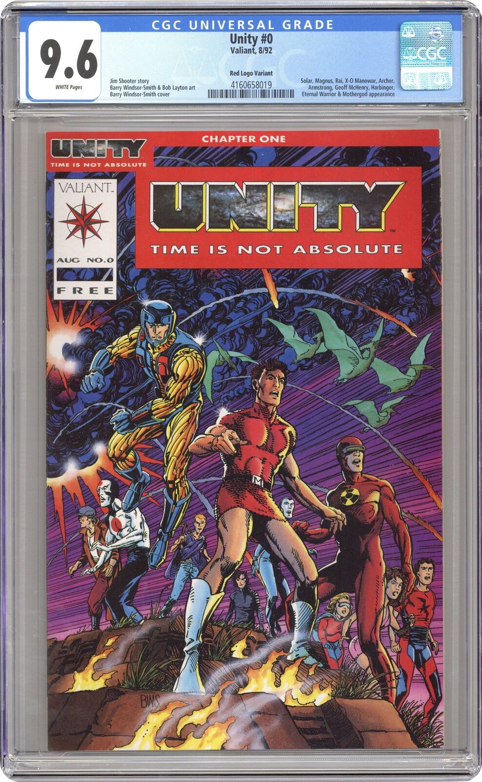 Unity #0RED Red Variant CGC 9.6 1992 4160658019