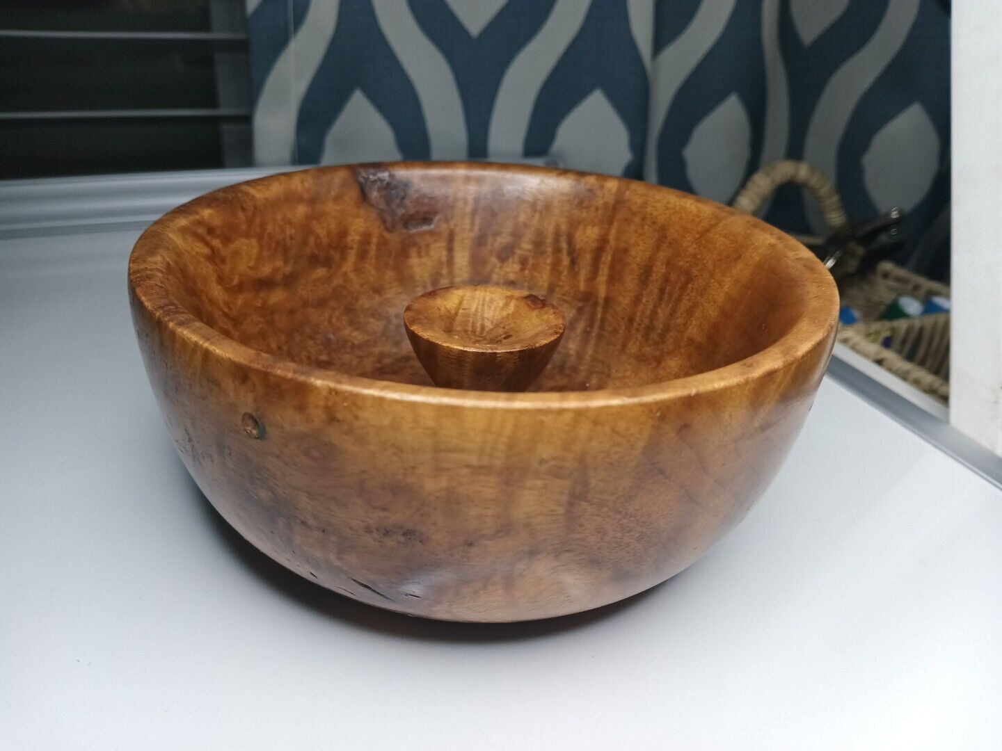 Vintage Hand Spun Wooden Nut Bowl