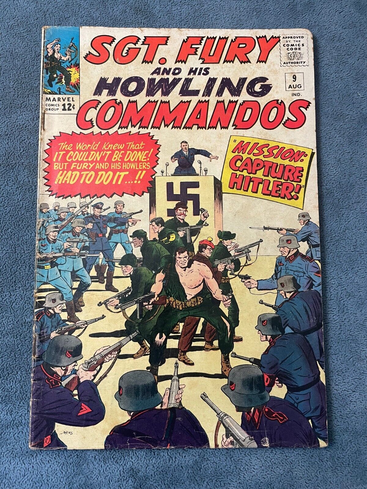 Sgt Fury and His Howling Commandos #9 1964 Marvel Comic Book Kirby VG