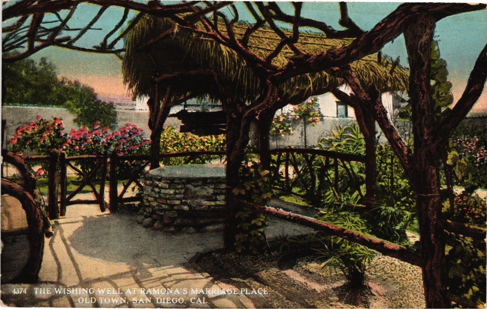 The Wishing Well Ramona\'s Marriage Place Old Town California Vintage Postcard