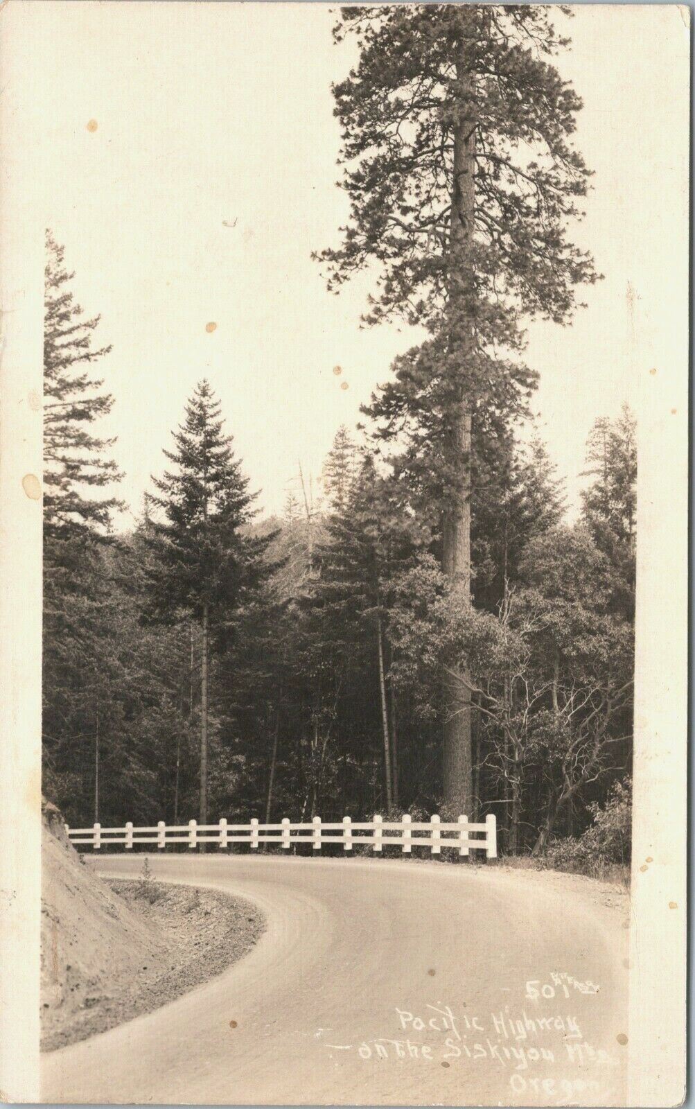 Pacific Highway Siskiyou Mountains CA c1925 James Patterson RPPC - Unposted