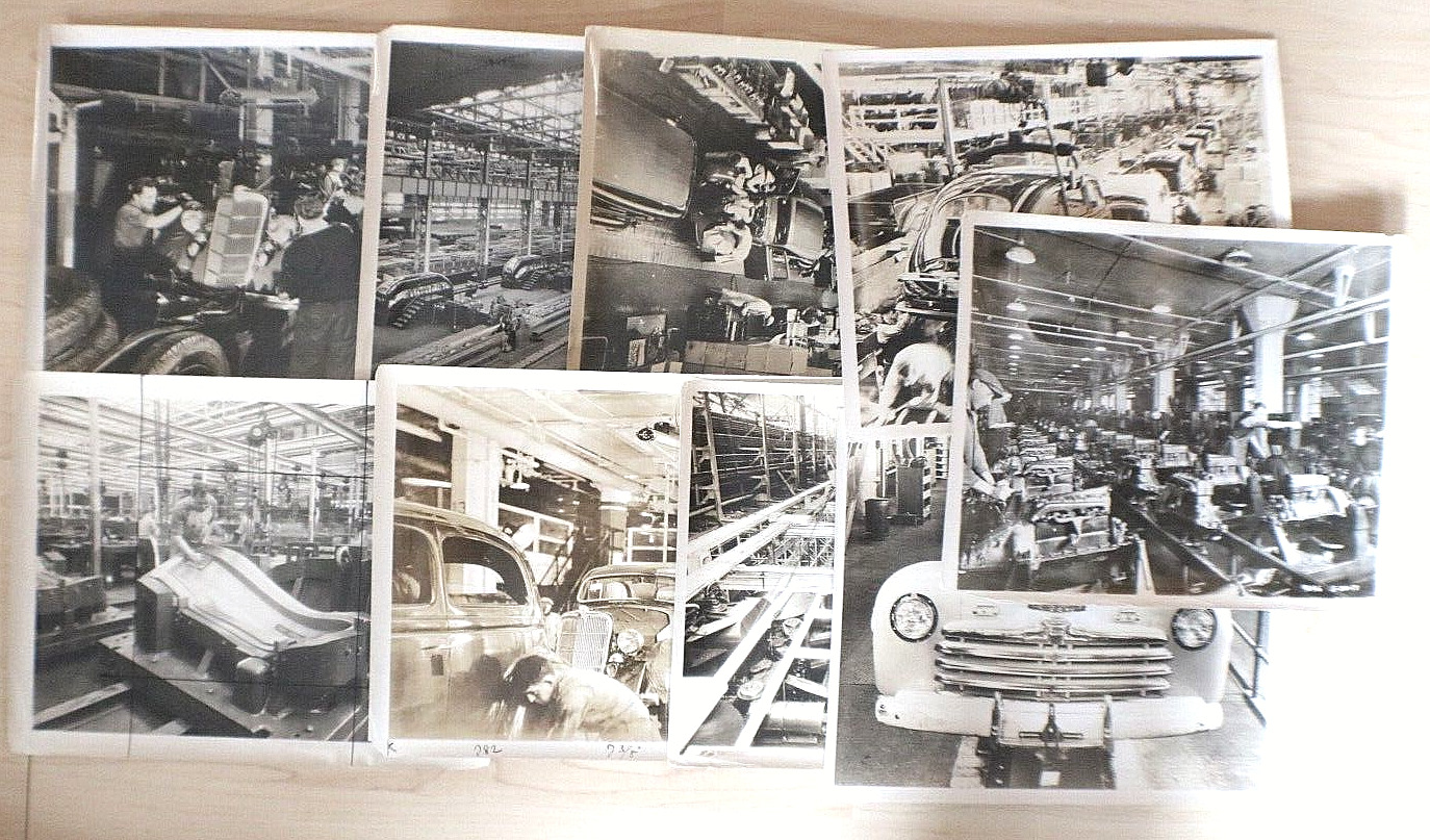 1930s ford assembly line photos factory vintage 9 included