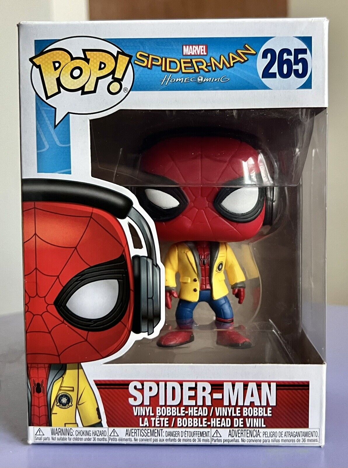 VAULTED Funko Pop Marve: SPIDER-MAN #265 (Spider-Man: Homecoming) w/Protector