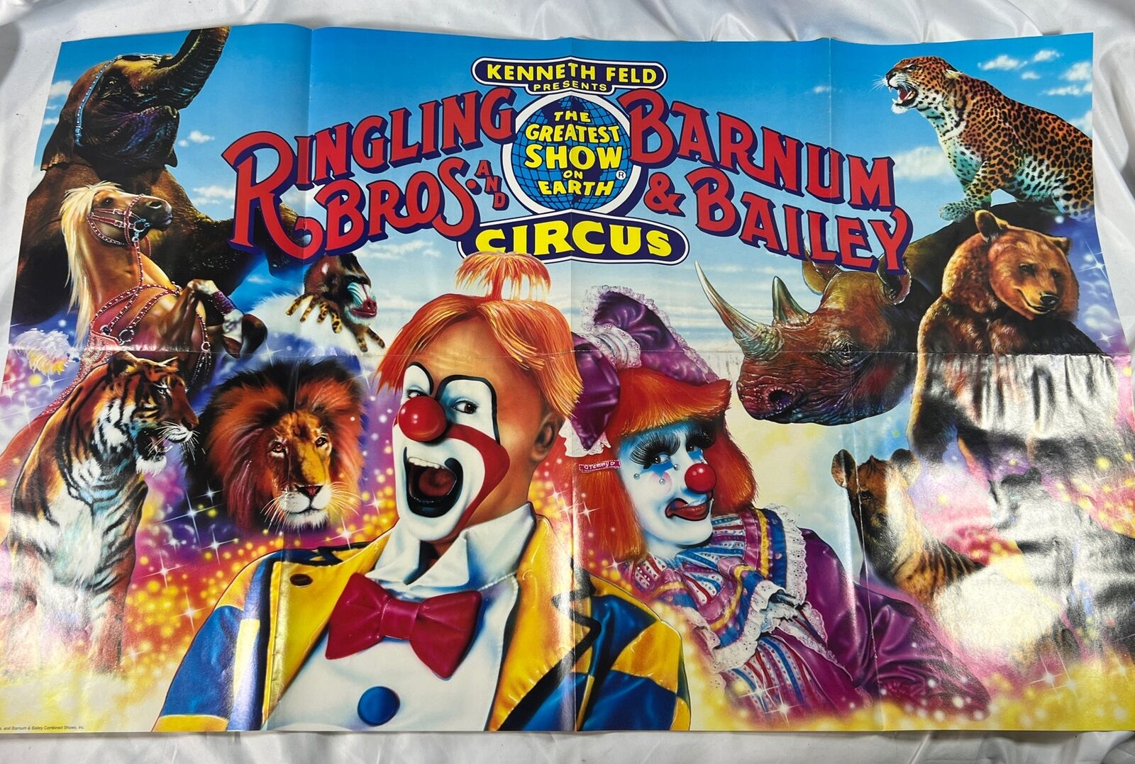 Vintage Kenneth Feld Presents Ringling Bros. And Barnum & Bailey Circus Poster