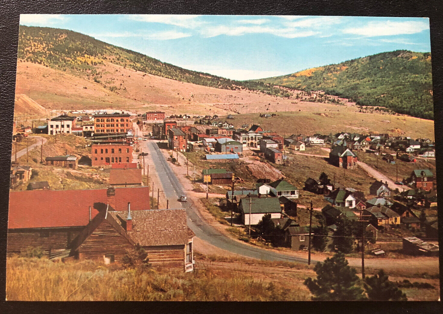 Victor CO Colorado Aerial View Mining Town Vintage Unused Continental Postcard