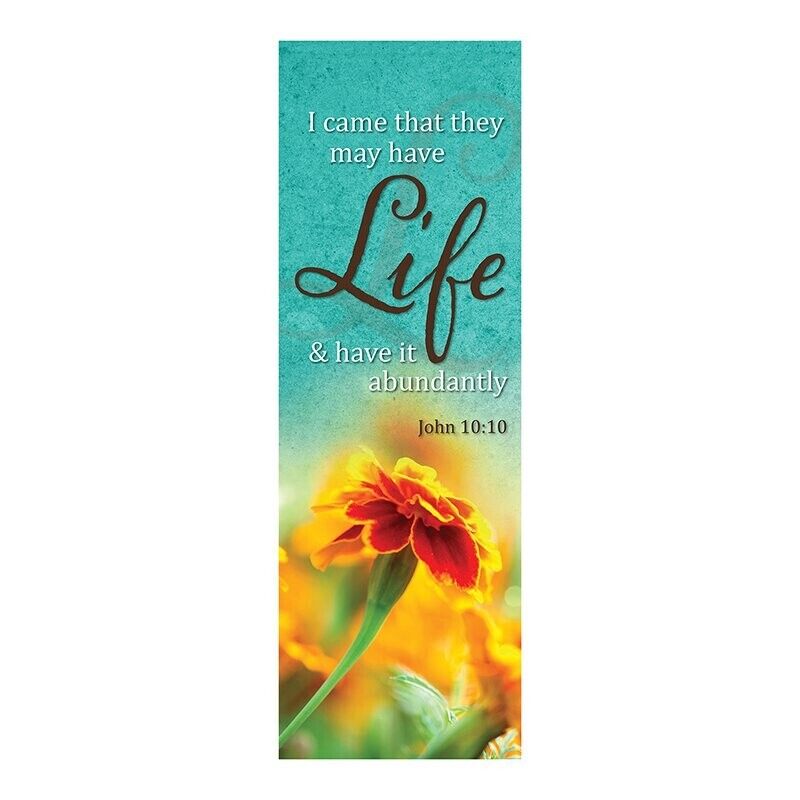 I Came That They May Inspirational Scripture Full Color Church Banner 63 In