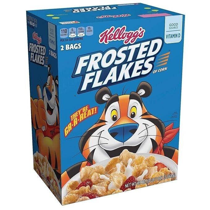 Kellogg's Frosted Flakes Cereal (55 oz.), (Free Shipping)