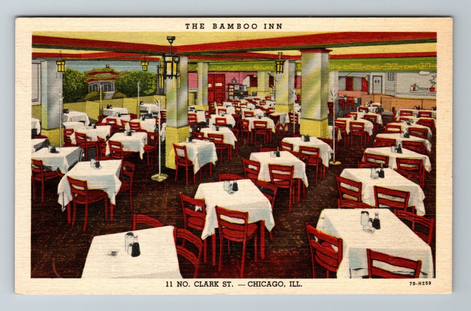 Chicago IL-Illinois, Bamboo Inn Cocktail Lounge, c1950 Vintage Postcard