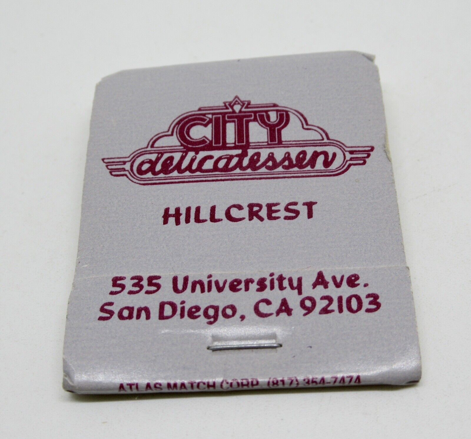 City Delicatessen SAN DIEGO 535 University Avenue California FULL Matchbook
