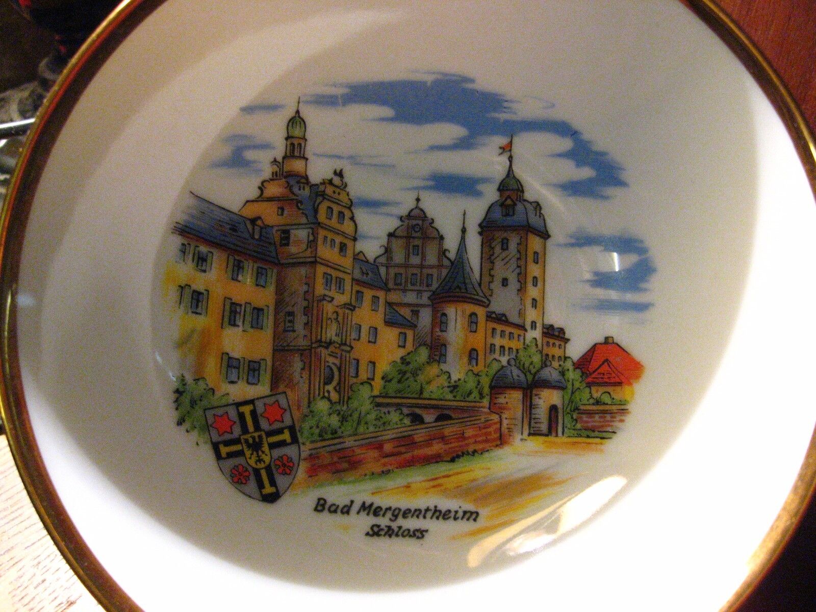 Bad Mergentheim Schloss Bowl - Vintage German Souvenir Germany Castle AK Dish