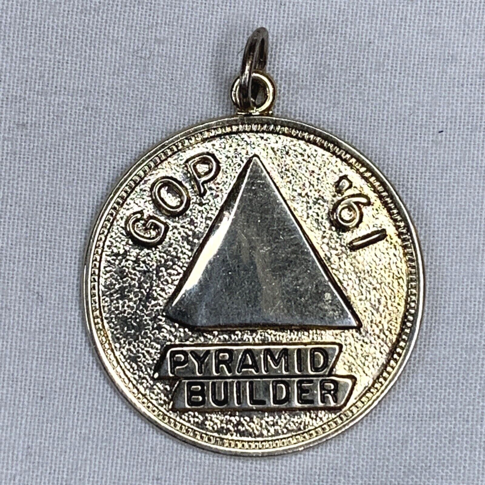 GOP ‘61 Pyramid Builder Vintage Republican Necklace Charm