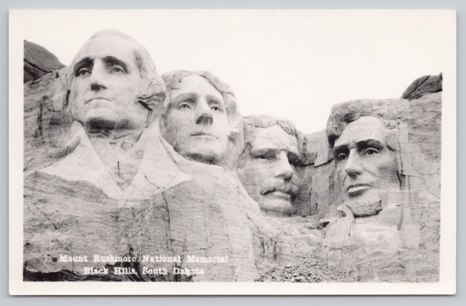 Postcard RPPC Mount Rushmore National Memorial, Black Hills, South Dakota