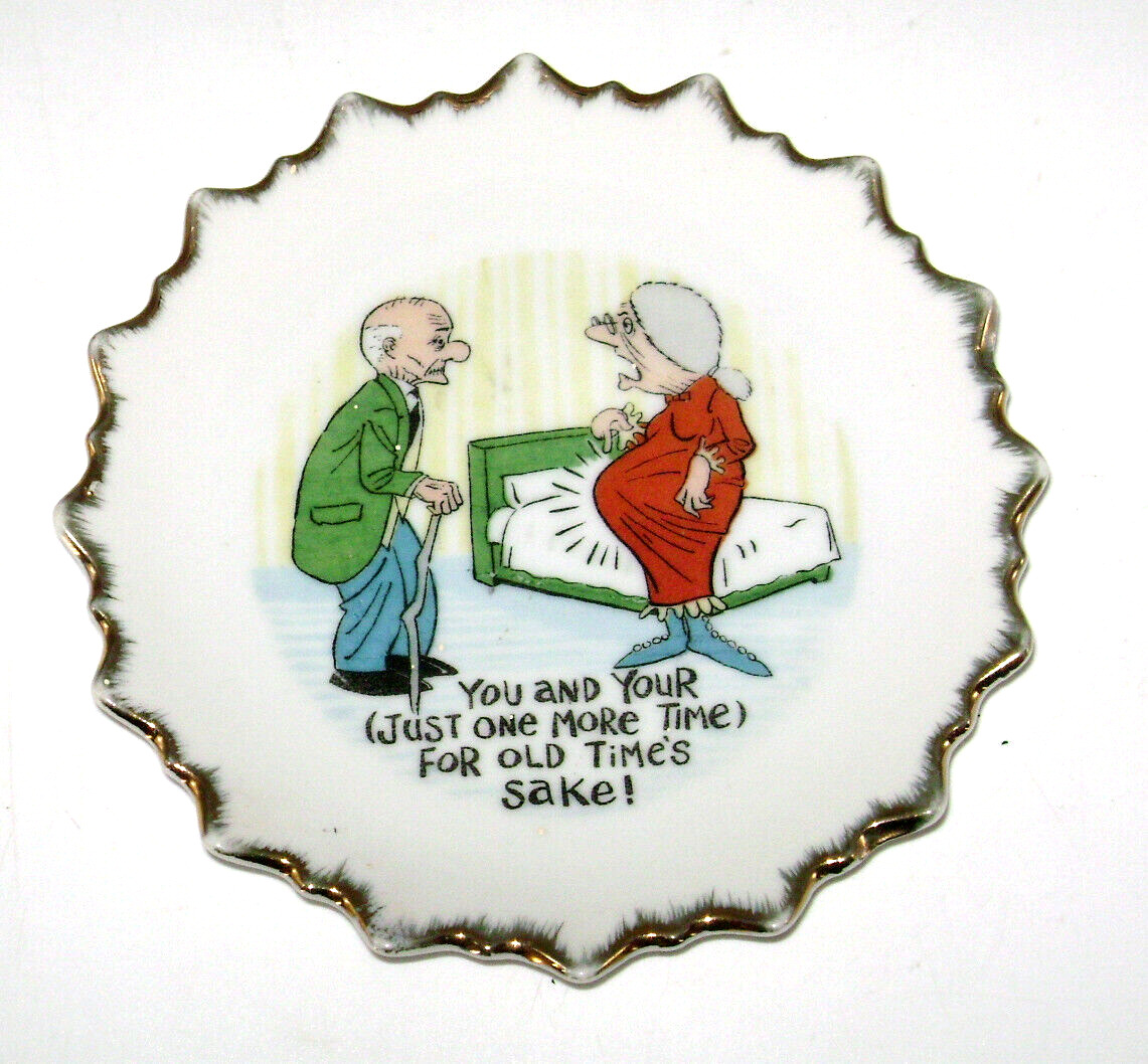1960\'s Old Couple Comic Joke Plate
