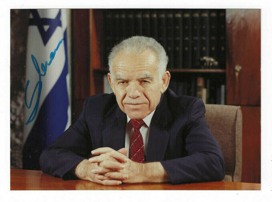Yitzhak Shamir Signed 4 x 6 Photo / Autographed Israel Judaica