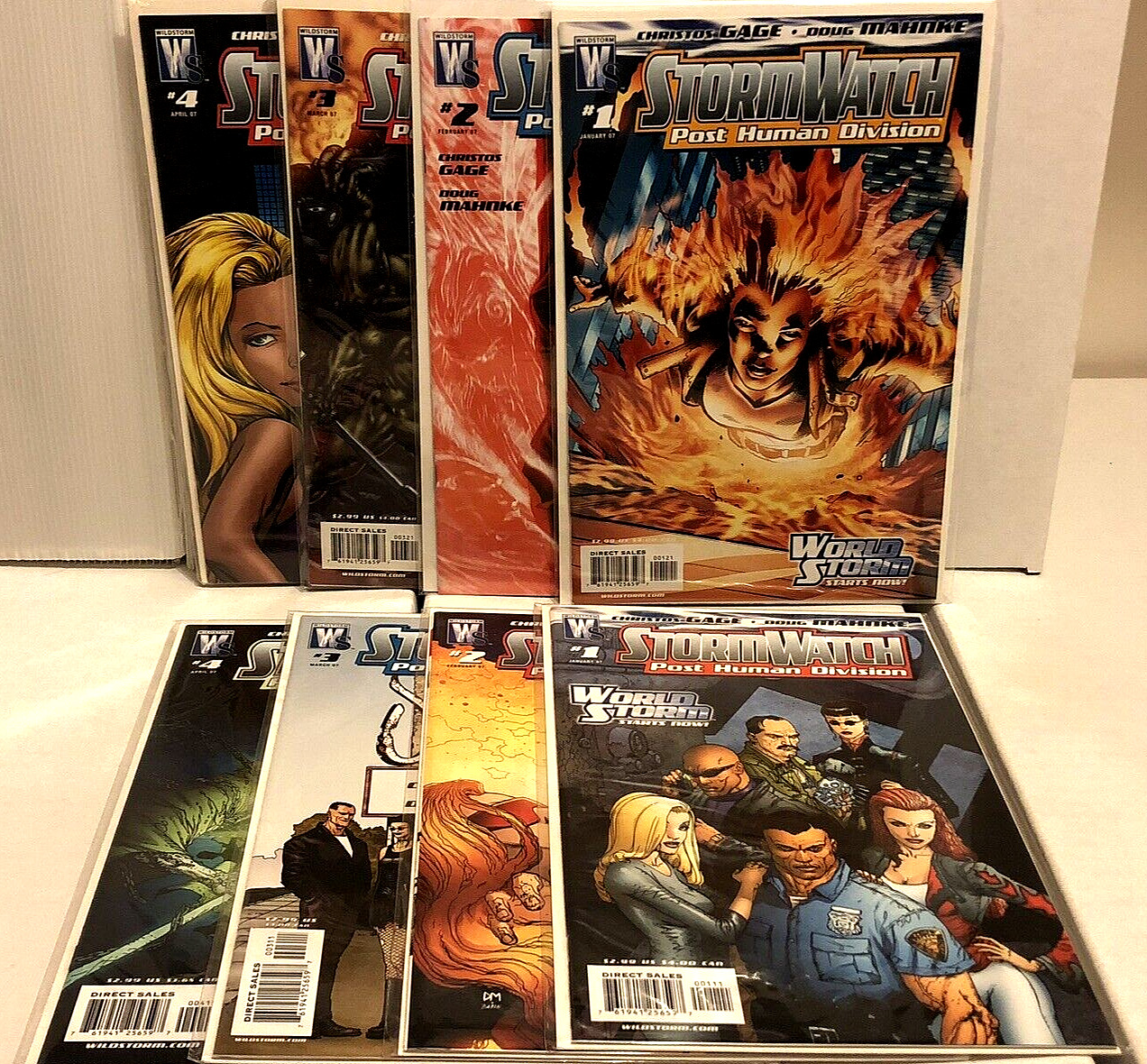 STORMWATCH PHD #1-4 Covers A & B Variants - Lot of 8 AUTHORITY WILDSTORM 2007 NM