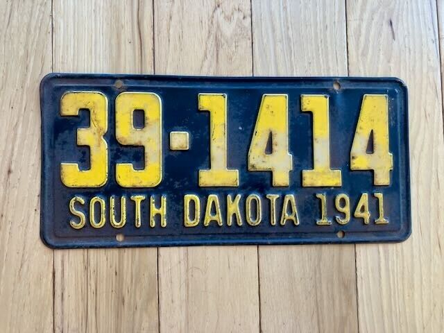 1941 South Dakota License Plate